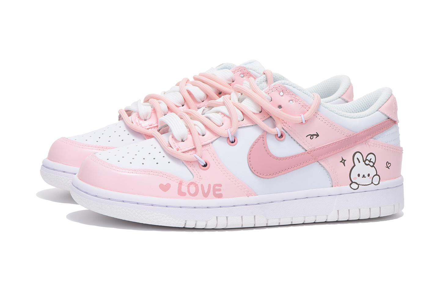 Lookbook [Kasut Custom] Nike Dunk Low 'Hadiah Tahun Baru Cina Merah Jambu' DH9765-100(Team拾伍-女款粉兔)