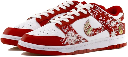 【定制球鞋】Nike Dunk Low 潮流兔年 雪花氛圍感 搖鈴響當當 低幫 板鞋 男款 白紅 Lookbook 【定制球鞋】Nike Dunk Low 潮流兔年 雪花氛圍感 搖鈴響當當 低幫 板鞋 男款 白紅