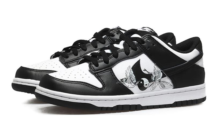 Lookbook [定制鞋] 耐克Dunk Low '太极鹤熊猫黑白' CW1590-100(Team10-女款熊猫太极仙鹤QD)