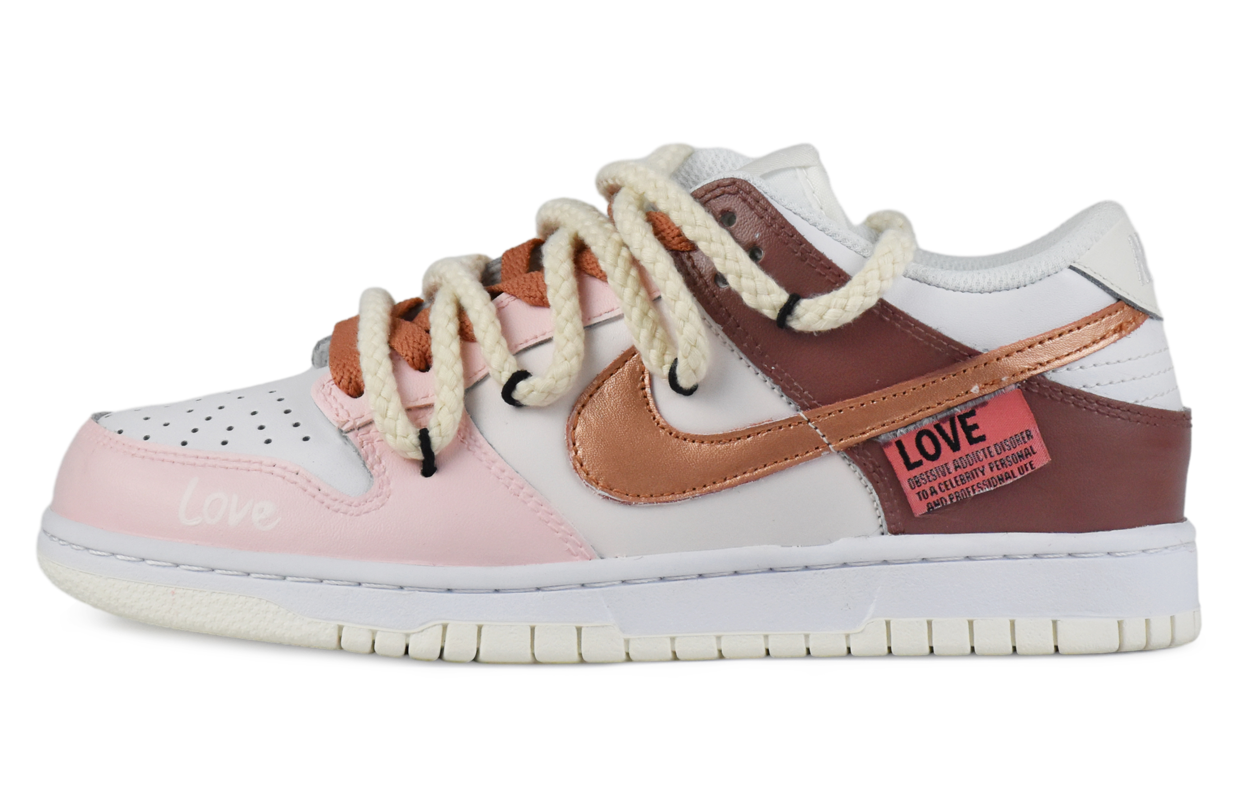 Order [Shoes Custom] Nike Dunk Low 'Cinta Coklat' DH9765-100(TeamD-GS款巧克力之恋)