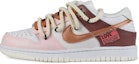Order 【定制球鞋】 Nike Dunk Low 巧克力之戀 雙鞋帶 解構風 粗鞋帶 低幫 板鞋 GS 白棕粉