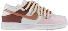 Lookbook 【定制球鞋】 Nike Dunk Low 巧克力之戀 雙鞋帶 解構風 粗鞋帶 低幫 板鞋 GS 白棕粉