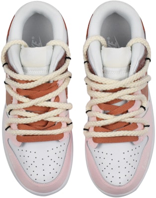 【定制球鞋】 Nike Dunk Low 巧克力之戀 雙鞋帶 解構風 粗鞋帶 低幫 板鞋 GS 白棕粉 Purchase 【定制球鞋】 Nike Dunk Low 巧克力之戀 雙鞋帶 解構風 粗鞋帶 低幫 板鞋 GS 白棕粉