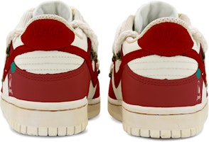 【客製化球鞋】Nike Dunk Low 浸染 解構鞋帶 vibe風 氧化做舊 聖誕限定 低筒 休閒鞋 GS 米紅 Shop 【客製化球鞋】Nike Dunk Low 浸染 解構鞋帶 vibe風 氧化做舊 聖誕限定 低筒 休閒鞋 GS 米紅