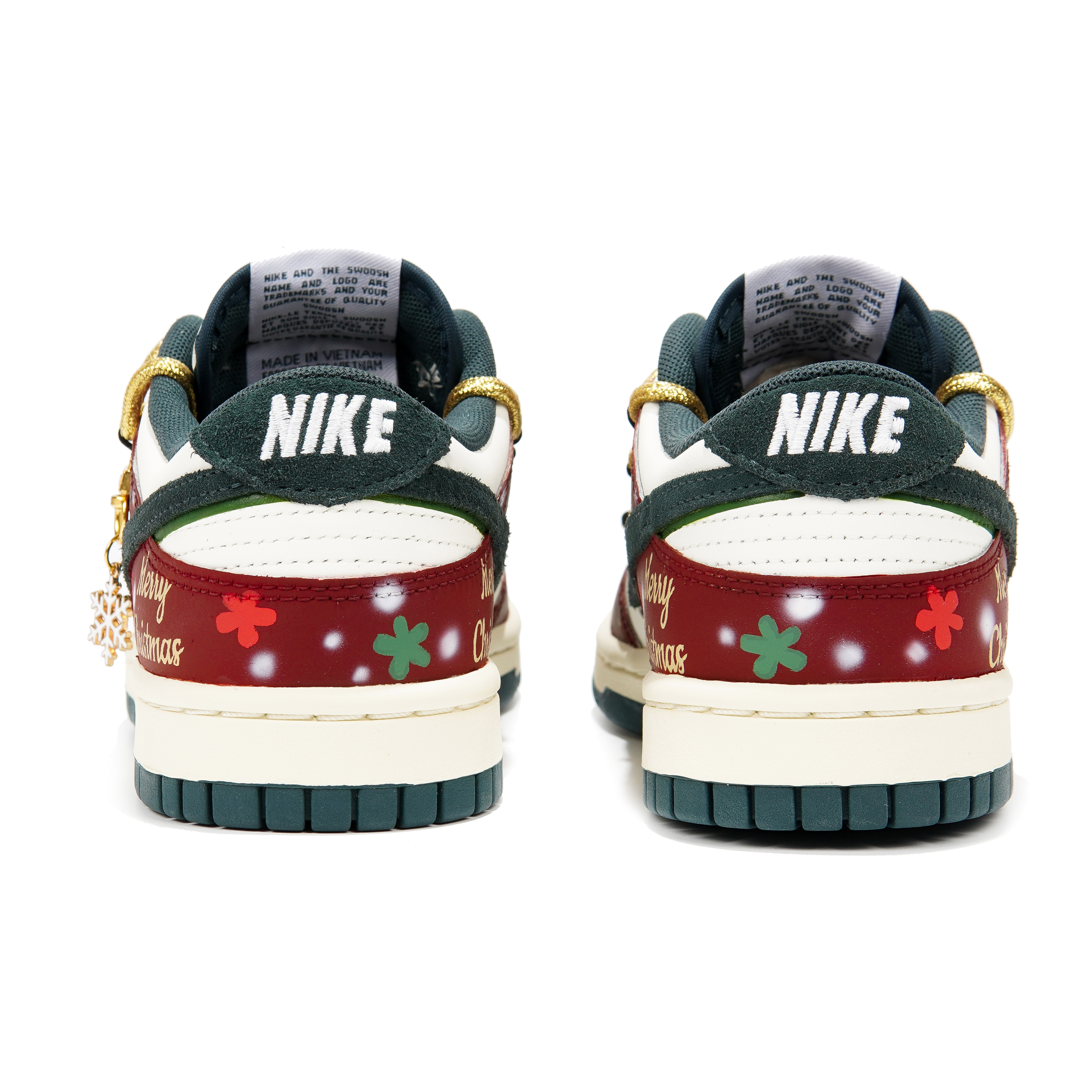 Purchase [Kasot Custom] Nike Dunk Low 'Kotak Hadiah Krismas' FQ8080-133(Teamp-雪景小花S-BOX）