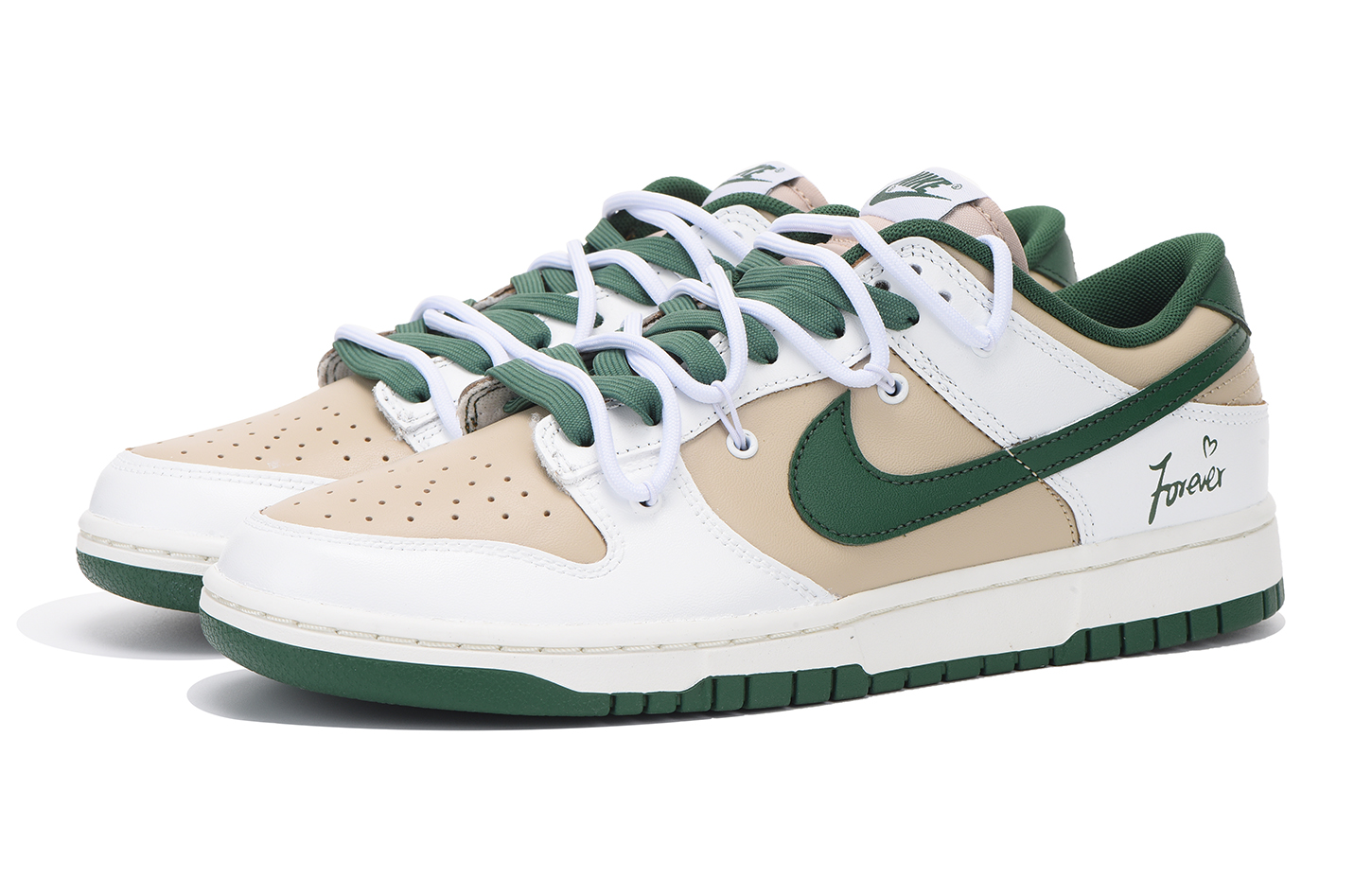 Lookbook [Kasut Custom] Nike Dunk Low 'Hadiah Krismas Dekonstruksi' FB7160-231(Team拾伍-男款白绿)