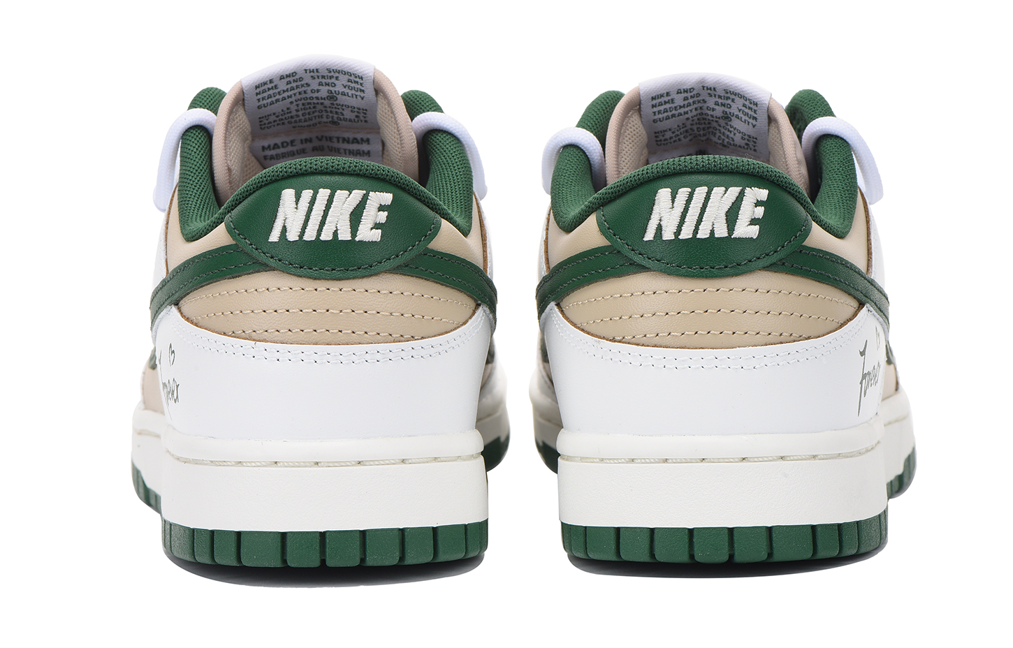 Shop [Kasut Custom] Nike Dunk Low 'Hadiah Krismas Dekonstruksi' FB7160-231(Team拾伍-男款白绿)