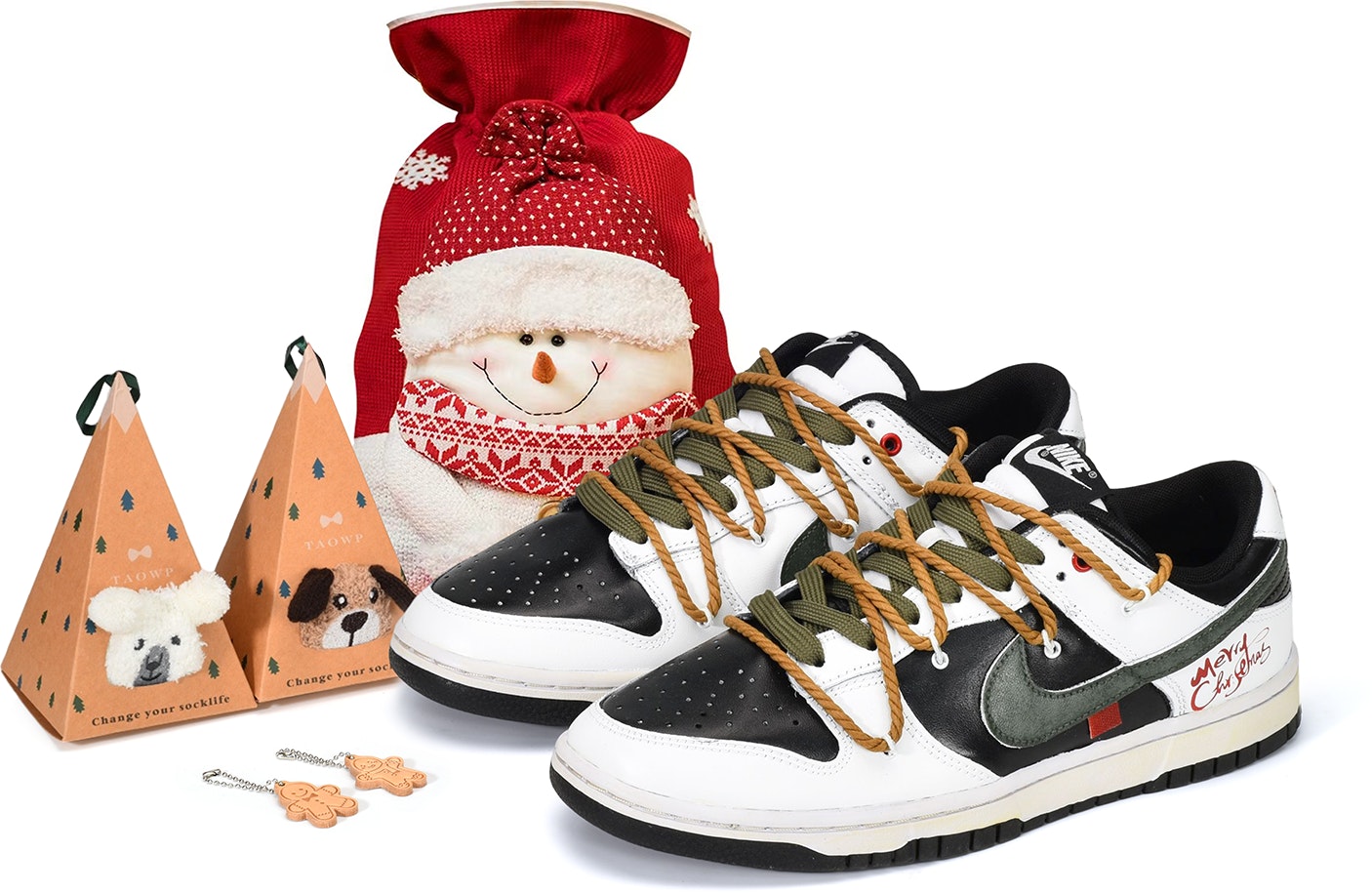 custom-shoes-nike-dunk-low-christmas-night-graffiti