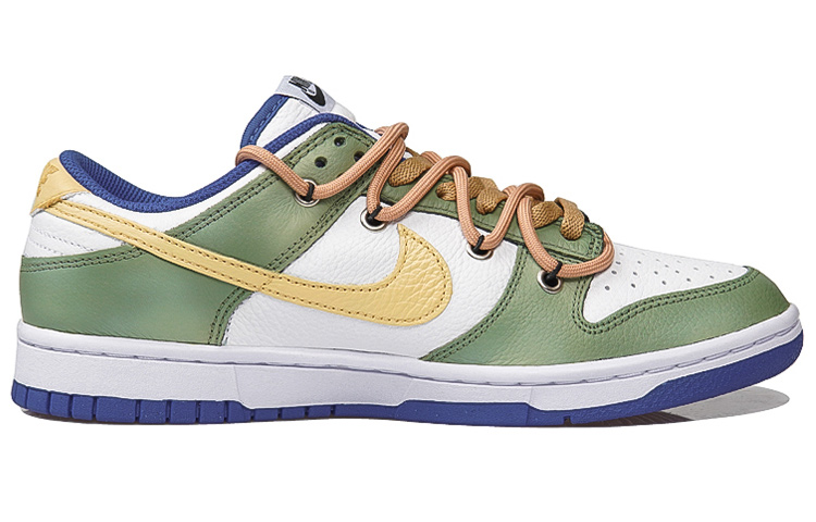Lookbook [定制鞋款] 耐克Dunk Low '圣诞起源1.0棕色鞋带' FD9064-110(TeamP-冰雪起源男女同款白绿黄)