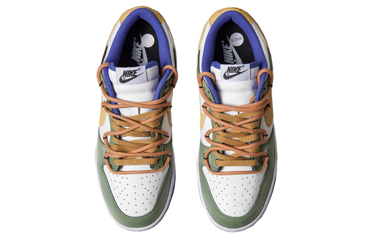 Purchase [定制鞋款] 耐克Dunk Low '圣诞起源1.0棕色鞋带' FD9064-110(TeamP-冰雪起源男女同款白绿黄)