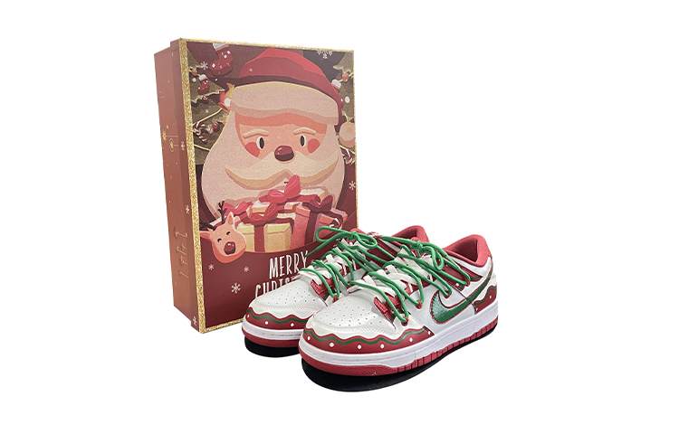 Buy [Zapatos Personalizados] Nike Dunk Low 'Rojo-Verde Navidad' CW1590-002(TeamD-GS款雪球)