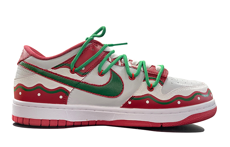 Lookbook [Zapatos Personalizados] Nike Dunk Low 'Rojo-Verde Navidad' CW1590-002(TeamD-GS款雪球)