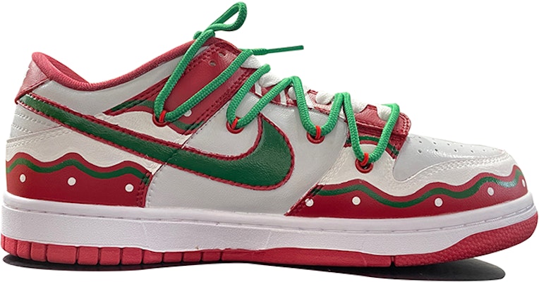 【定製球鞋】Nike Dunk Low Medium Grey 解構風 聖誕配色 雪球 復古 手繪塗鴉 低幫 板鞋 GS 紅綠 Lookbook 【定製球鞋】Nike Dunk Low Medium Grey 解構風 聖誕配色 雪球 復古 手繪塗鴉 低幫 板鞋 GS 紅綠