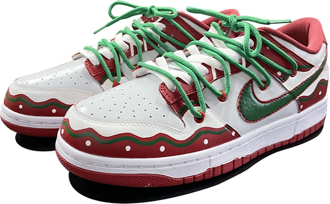 【定製球鞋】Nike Dunk Low Medium Grey 解構風 聖誕配色 雪球 復古 手繪塗鴉 低幫 板鞋 GS 紅綠 Shop 【定製球鞋】Nike Dunk Low Medium Grey 解構風 聖誕配色 雪球 復古 手繪塗鴉 低幫 板鞋 GS 紅綠
