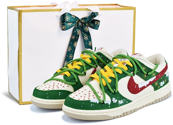 나이키 덩크 로우 '크리스마스 눈꽃 자수' (커스텀) DV0834-100-476537 Buy 나이키 덩크 로우 '크리스마스 눈꽃 자수' (커스텀) DV0834-100-476537