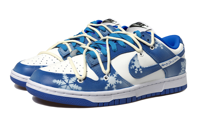 Lookbook 【定制鞋款】耐克Dunk Low“裂痕白蓝圣诞雪花” CW1590-104(Team拾玖-雪花女S-BOX)