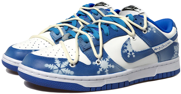 【定制鞋款】耐克Dunk Low“裂痕白蓝圣诞雪花” CW1590-104(Team拾玖-雪花女S-BOX) Lookbook 【定制鞋款】耐克Dunk Low“裂痕白蓝圣诞雪花” CW1590-104(Team拾玖-雪花女S-BOX)