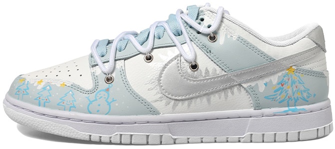 【定制球鞋】Nike Dunk Low 聖誕節 星星 雪人 銀勾 彩燈 聖誕雪 解構風 冰雪奇緣 低幫 板鞋 GS 灰白 Buy 【定制球鞋】Nike Dunk Low 聖誕節 星星 雪人 銀勾 彩燈 聖誕雪 解構風 冰雪奇緣 低幫 板鞋 GS 灰白