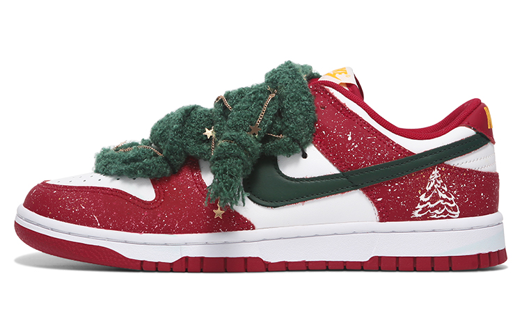 Buy 【客製化球鞋】Nike Dunk Low Gym Red NO.205 客製化 聖誕樹 雪花 復古 低筒 休閒鞋 男款 紅色