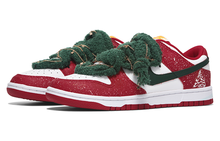 Lookbook 【客製化球鞋】Nike Dunk Low Gym Red NO.205 客製化 聖誕樹 雪花 復古 低筒 休閒鞋 男款 紅色