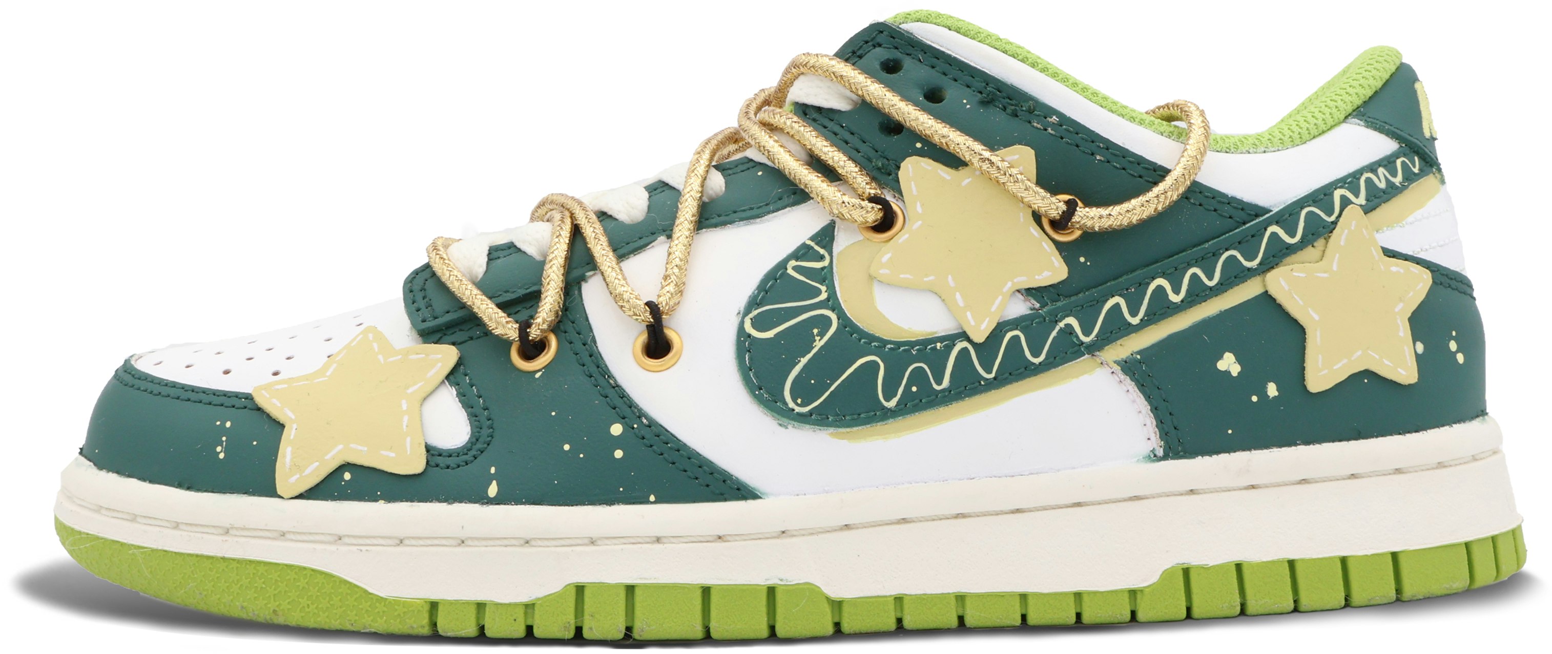 custom-shoes-nike-dunk-low-christmas-tree-white-green-yellow