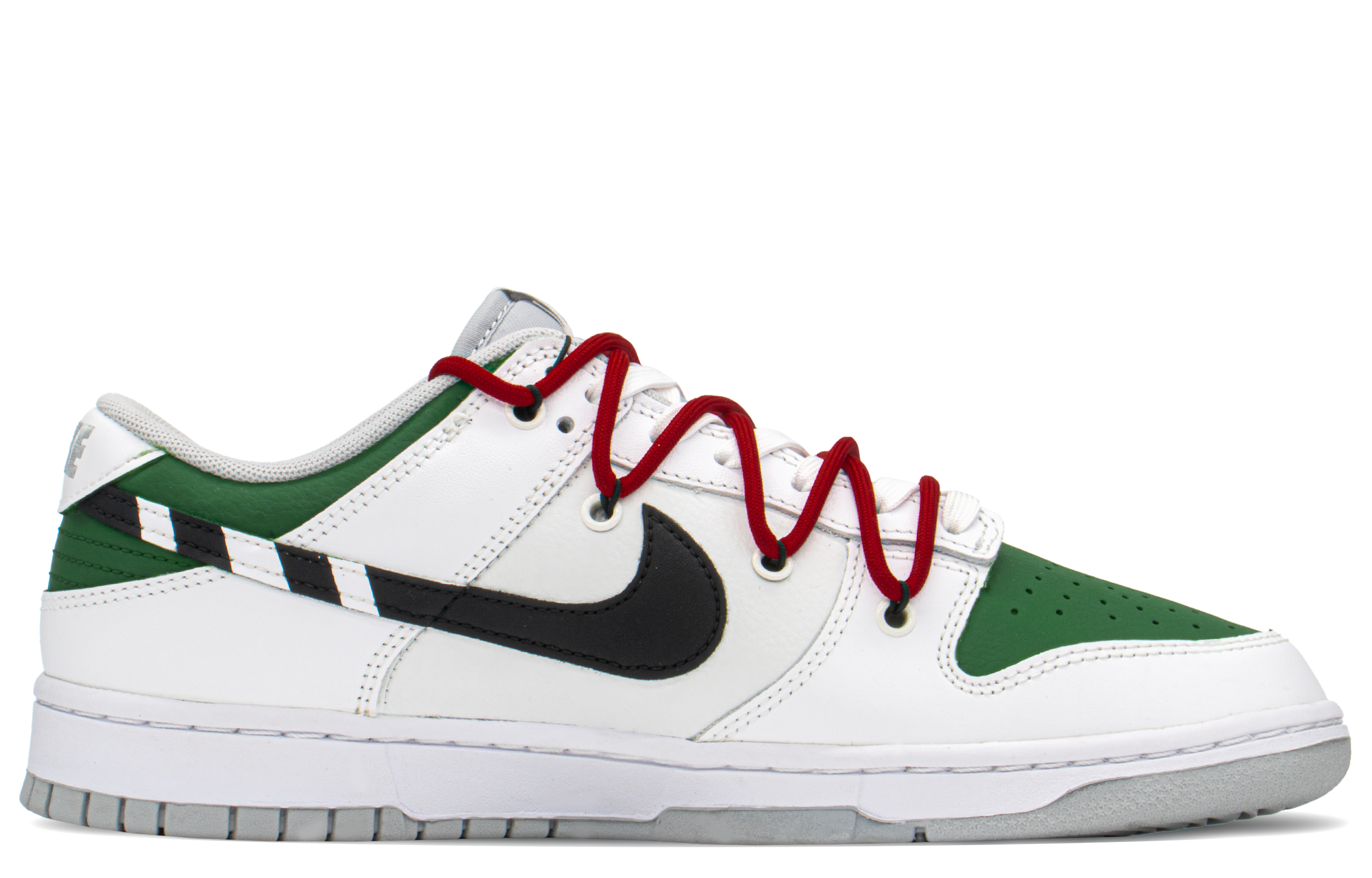 Order [Kasut Custom] Nike Dunk Low 'Krismas Zebra' DJ6188-003(TeamA-DK圣诞绿文字S-BOX)