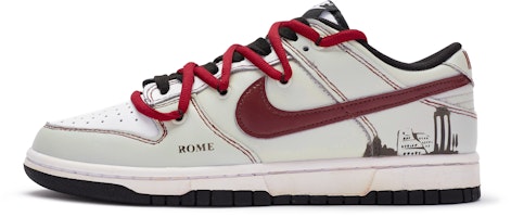 【定製球鞋】 Nike Dunk Low BIGNIU 城市戀愛主題 特殊鞋盒 羅曼 手繪噴繪 低筒 板鞋 GS 米黑紅 Buy 【定製球鞋】 Nike Dunk Low BIGNIU 城市戀愛主題 特殊鞋盒 羅曼 手繪噴繪 低筒 板鞋 GS 米黑紅