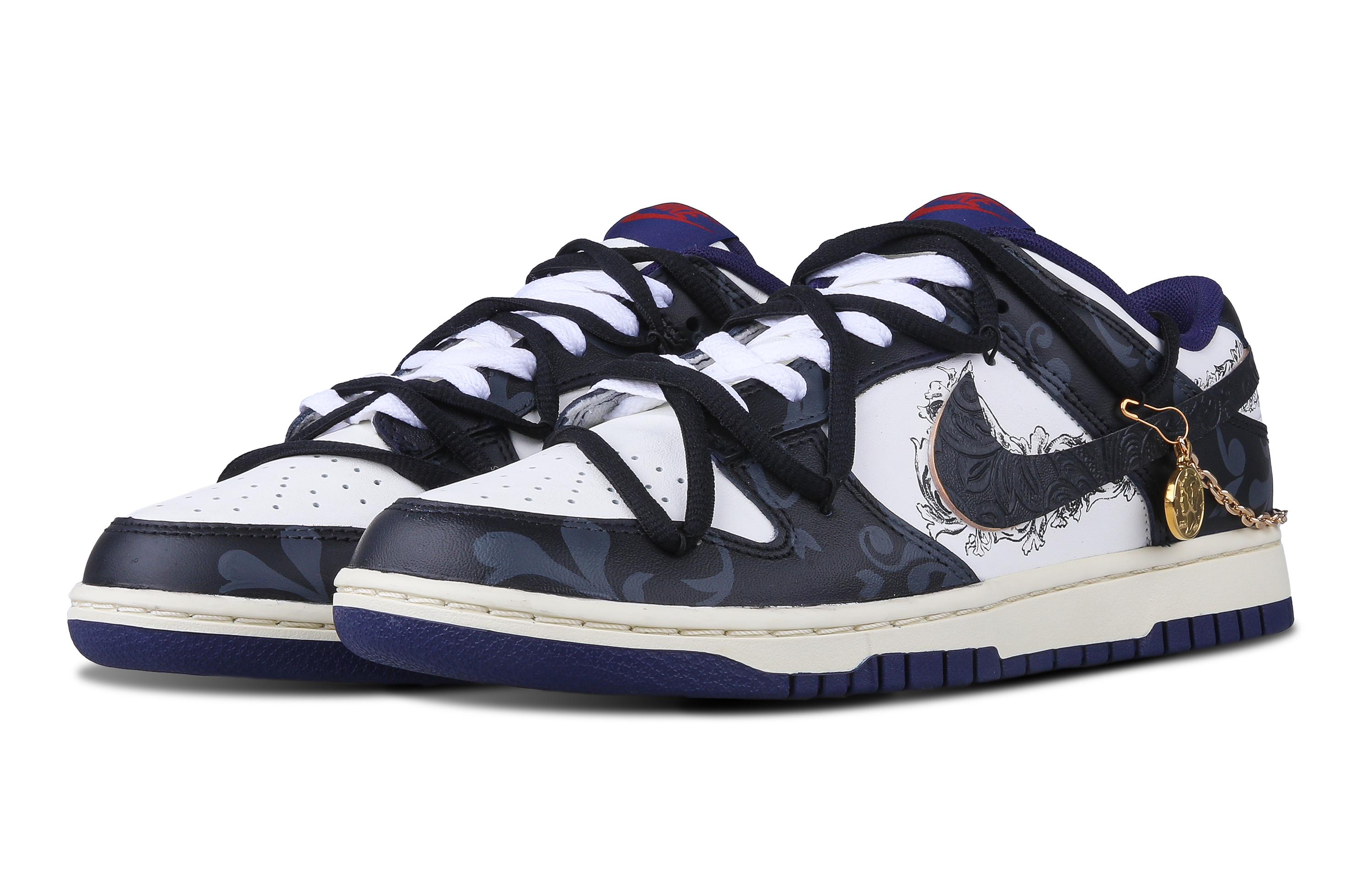 Shop [Sepatu Khusus] Nike Dunk Low 'Cloris Floral' Terbaru FV8106-181(Team51-男款克罗丽丝)