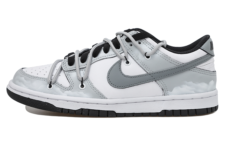 Buy 나이키 덩크 로우 '클라우드 그라데이션 블랙 그레이' (커스텀) DD1391-100(Team拾玖-黑灰白云男S-BOX)