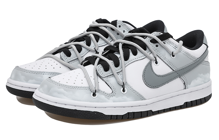 Lookbook 나이키 덩크 로우 '클라우드 그라데이션 블랙 그레이' (커스텀) DD1391-100(Team拾玖-黑灰白云男S-BOX)