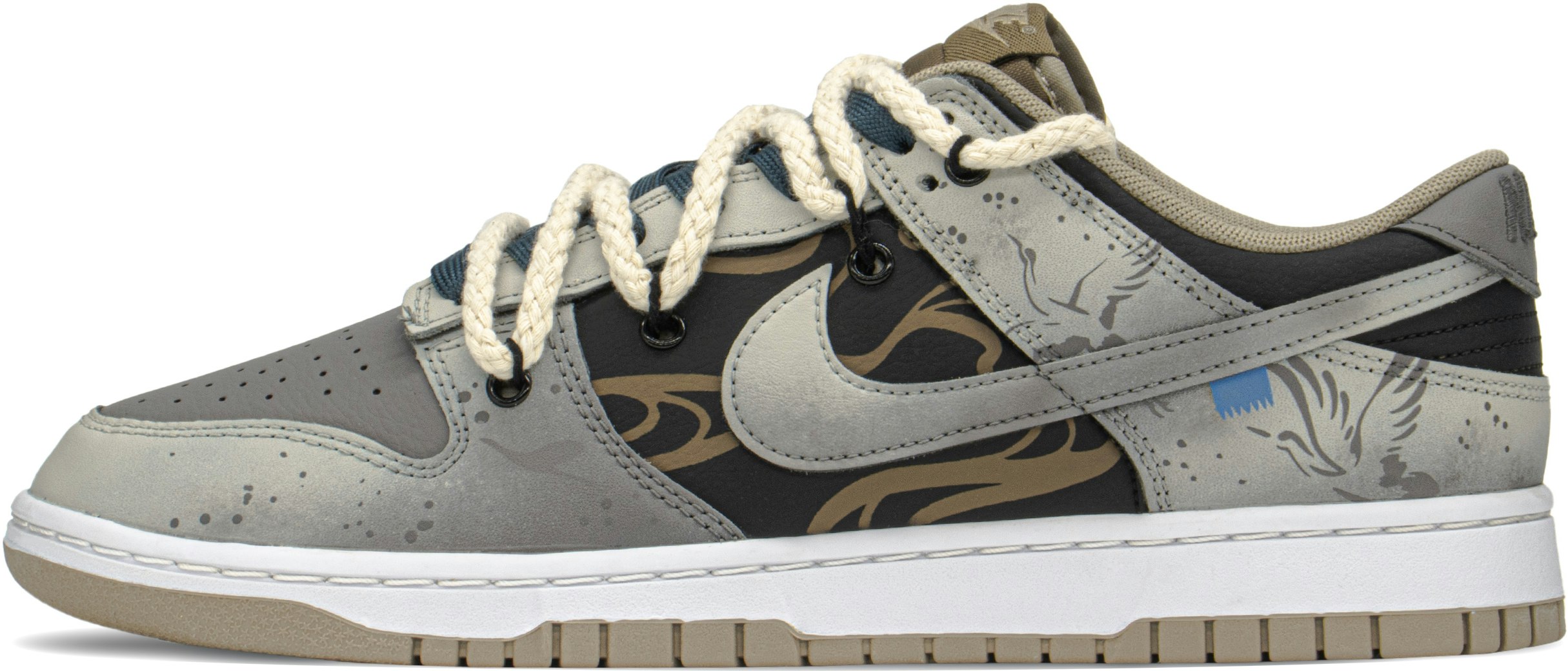 custom-shoes-nike-dunk-low-cny-ink-crane-black-grey-brown