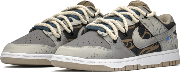 Nike Dunk Low カスタム CNY 鶴 黒灰茶 DJ6188-200(TeamA-DK男水墨仙鹤S-BOX) Lookbook Nike Dunk Low カスタム CNY 鶴 黒灰茶 DJ6188-200(TeamA-DK男水墨仙鹤S-BOX)