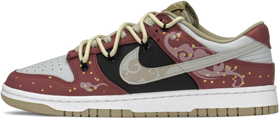 【定制球鞋】Nike Dunk Low CNY 特殊禮盒 雲紋 潑墨 解構鞋帶 低幫 板鞋 男款 紅棕 Buy 【定制球鞋】Nike Dunk Low CNY 特殊禮盒 雲紋 潑墨 解構鞋帶 低幫 板鞋 男款 紅棕