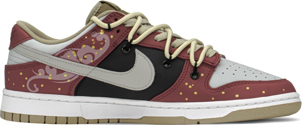 【定制球鞋】Nike Dunk Low CNY 特殊禮盒 雲紋 潑墨 解構鞋帶 低幫 板鞋 男款 紅棕 Order 【定制球鞋】Nike Dunk Low CNY 特殊禮盒 雲紋 潑墨 解構鞋帶 低幫 板鞋 男款 紅棕