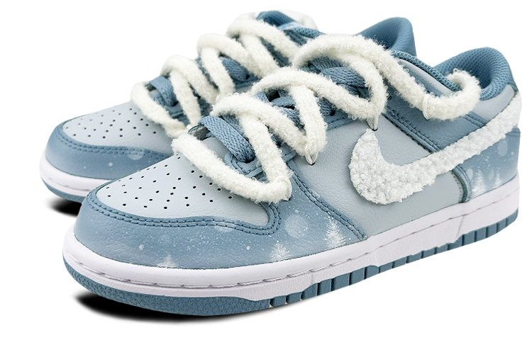 Lookbook [Zapatillas Personalizadas] Nike Dunk Low 'CNY Escena Nevada' DH9765-401(Team叁-女款毛钩冰雪S-BOX)