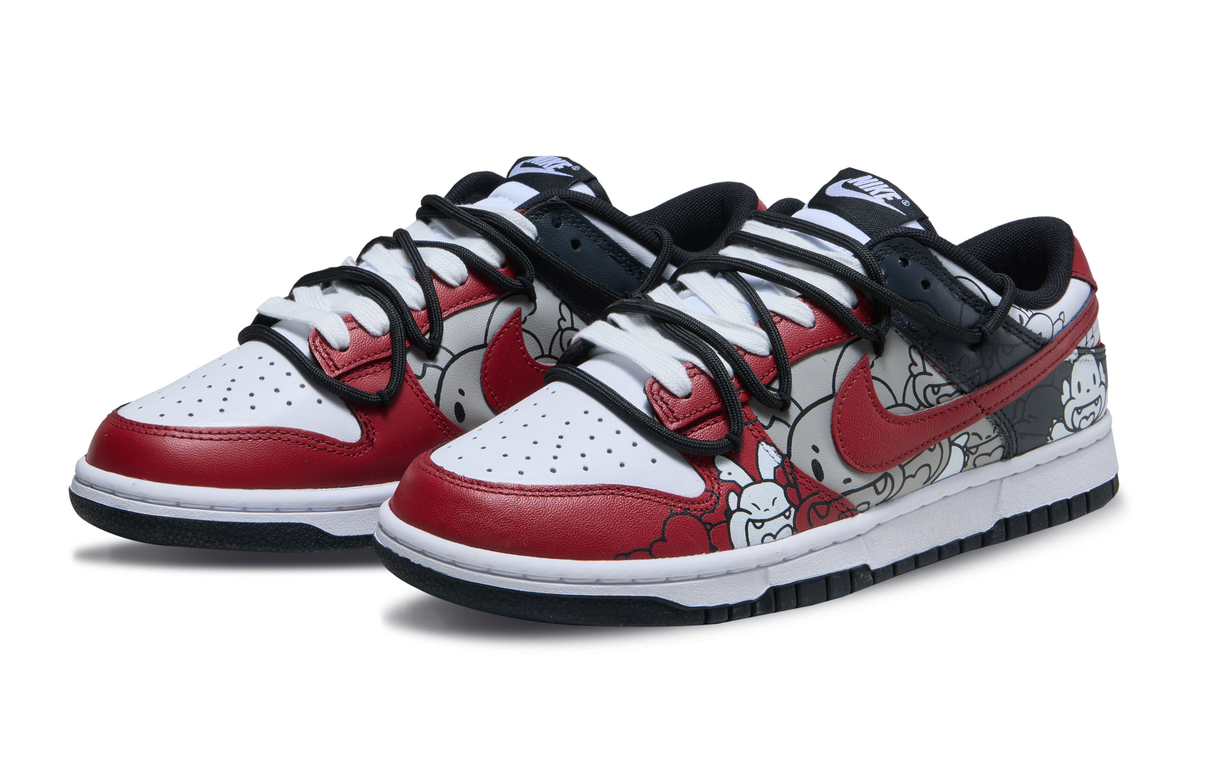 Shop [定制鞋款] 耐克Dunk Low '中国年龙年 黑红色' DD1391-100(Team196-男款齐乐龙龙)