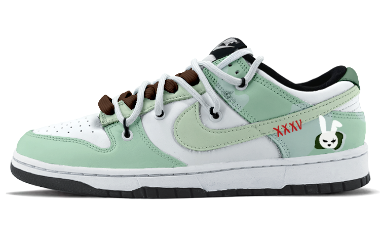 Buy [Zapatillas Personalizadas] Nike Dunk Low 'Año del Conejo Verde-Blanco' CW1590-100(TeamK-玉兔迎春S-BOX)