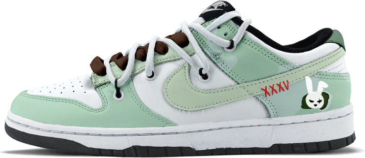 custom-shoes-nike-dunk-low-cny-year-of-the-rabbit-green-white