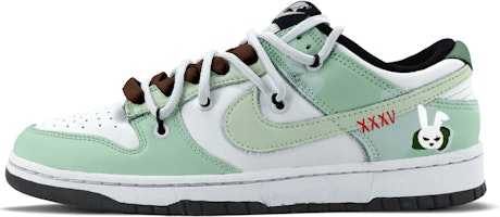 【訂製球鞋】 Nike Dunk Low 解構鞋帶 CNY兔年限定 特殊鞋盒 卡通兔子 低幫 板鞋 GS 綠白 Buy 【訂製球鞋】 Nike Dunk Low 解構鞋帶 CNY兔年限定 特殊鞋盒 卡通兔子 低幫 板鞋 GS 綠白