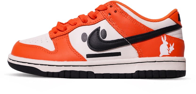 【定制球鞋】Nike Dunk Low CNY兔年限定情人節 表情趣味兔子塗鴉 休閒 低幫 板鞋 GS 橙色 Buy 【定制球鞋】Nike Dunk Low CNY兔年限定情人節 表情趣味兔子塗鴉 休閒 低幫 板鞋 GS 橙色