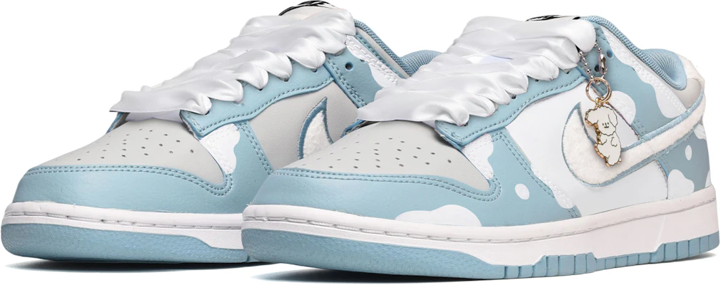 【訂製球鞋】Nike Dunk Low CNY兔年限定 奶牛紋 雲朵小狗 低幫 板鞋 男款 藍白灰 Lookbook 【訂製球鞋】Nike Dunk Low CNY兔年限定 奶牛紋 雲朵小狗 低幫 板鞋 男款 藍白灰