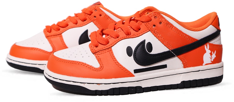 【定制球鞋】Nike Dunk Low CNY兔年限定情人節 表情趣味兔子塗鴉 休閒 低幫 板鞋 GS 橙色 Lookbook 【定制球鞋】Nike Dunk Low CNY兔年限定情人節 表情趣味兔子塗鴉 休閒 低幫 板鞋 GS 橙色