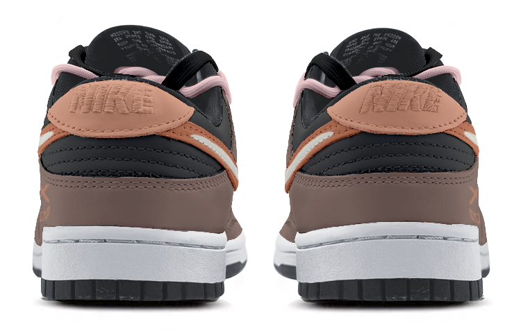 Shop [定制鞋] 耐克Dunk Low CNY兔年棕粉配色 CW1590-100(TeamK-小丑S-BOX)