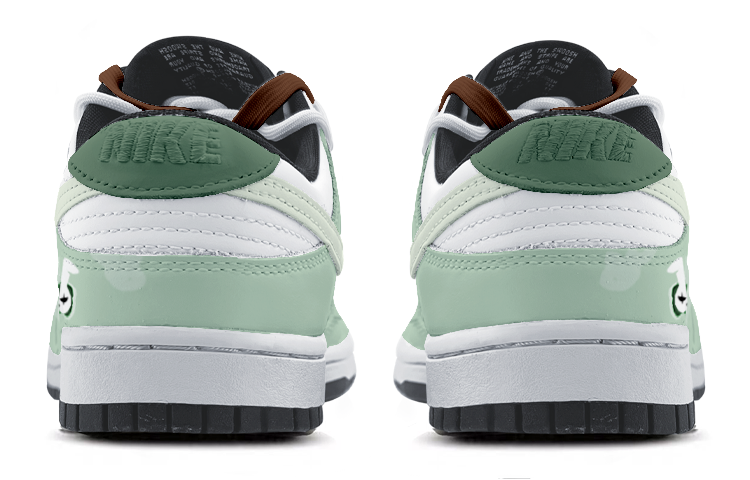 Shop [Zapatillas Personalizadas] Nike Dunk Low 'Año del Conejo Verde-Blanco' CW1590-100(TeamK-玉兔迎春S-BOX)