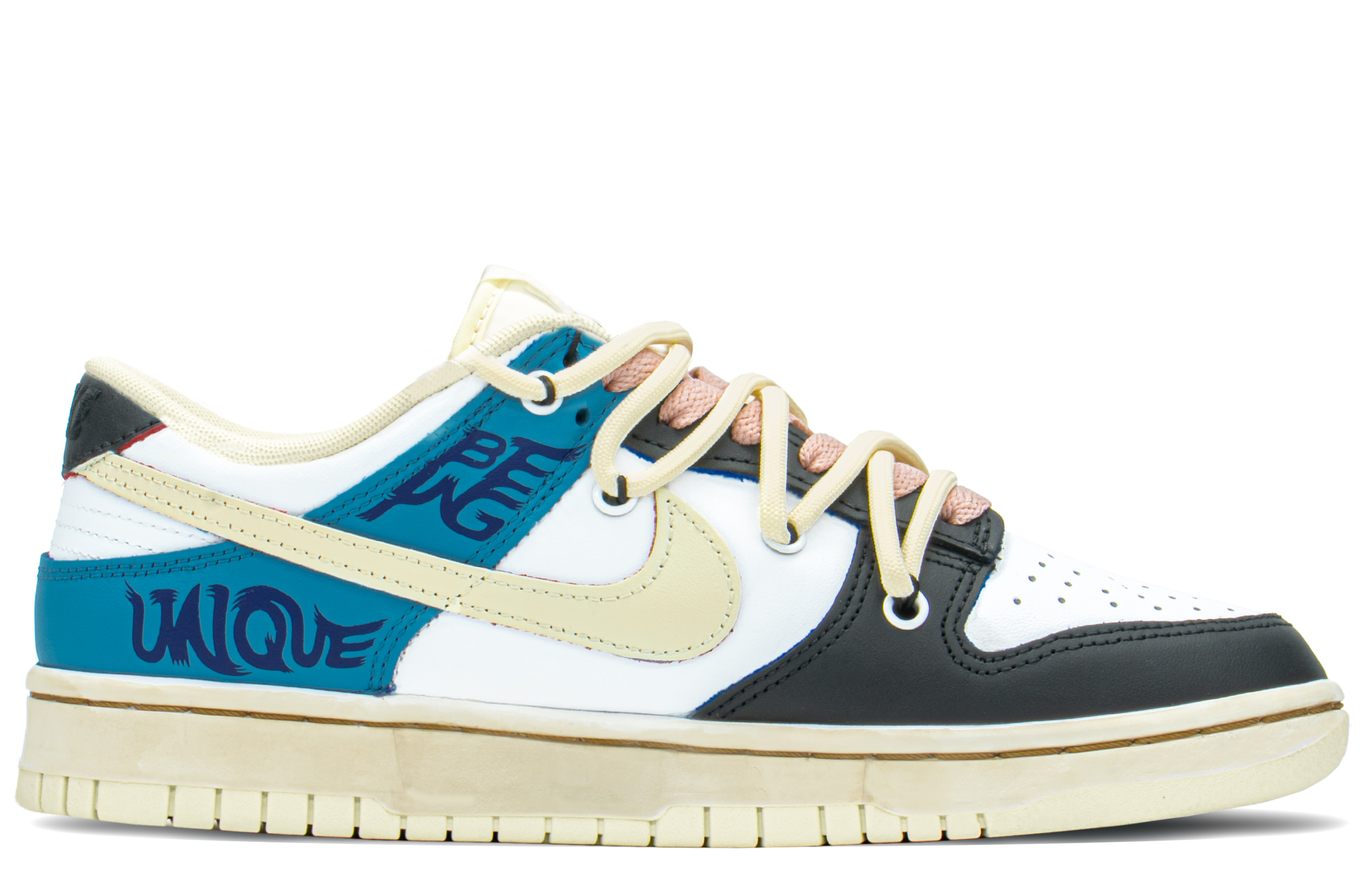 Order 【定制球鞋】Nike Dunk Low FZBB 穿搭主題 海岸 解構 禮盒 做舊 風格 低幫 板鞋 男款 閃電藍