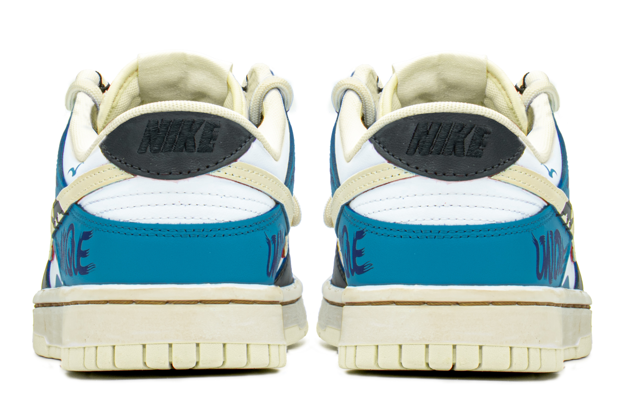 Shop 【定制球鞋】Nike Dunk Low FZBB 穿搭主題 海岸 解構 禮盒 做舊 風格 低幫 板鞋 男款 閃電藍