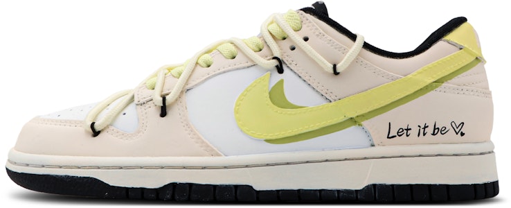 【客製化球鞋】 Nike Dunk Low 可可布尼朗 純色 小眾百搭 防滑耐磨 低筒 滑板鞋 男款 黃白 Order 【客製化球鞋】 Nike Dunk Low 可可布尼朗 純色 小眾百搭 防滑耐磨 低筒 滑板鞋 男款 黃白