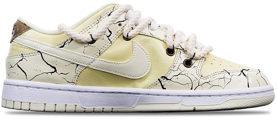 【客製化球鞋】Nike Dunk Low Coconut Milk 破裂紋路 Vibe風 解構 雙鞋帶 特殊鞋盒 復古 低筒 板鞋 男款 米黃色 Order 【客製化球鞋】Nike Dunk Low Coconut Milk 破裂紋路 Vibe風 解構 雙鞋帶 特殊鞋盒 復古 低筒 板鞋 男款 米黃色