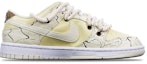 Order 【客製化球鞋】Nike Dunk Low Coconut Milk 破裂紋路 Vibe風 解構 雙鞋帶 特殊鞋盒 復古 低筒 板鞋 男款 米黃色