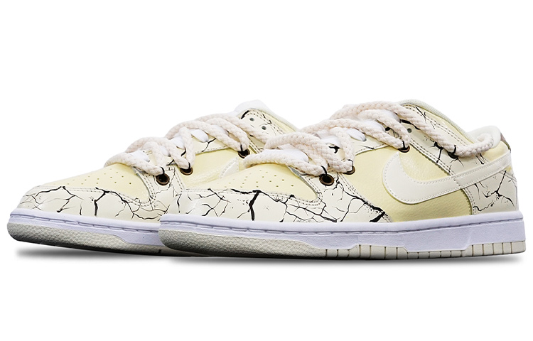 Lookbook [定制鞋] 耐克Dunk低帮'椰奶活力' DJ6188-100(TeamT-男款爆裂纹S-BOX)